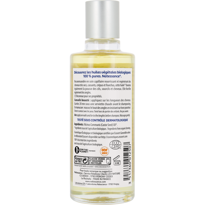 Boho Cosmetics Huile De Ricin Fortifiante Cheveux Et Ongles BIO - 100ml