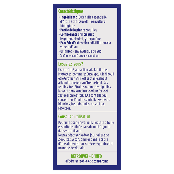 Boho Cosmetics Huile Essentielle Arbre à Thé Bio - SO'BiO étic