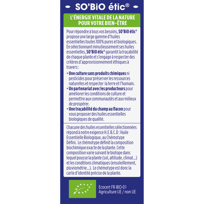 Boho Cosmetics Huile Essentielle Lavande Bio - So'BiO étic