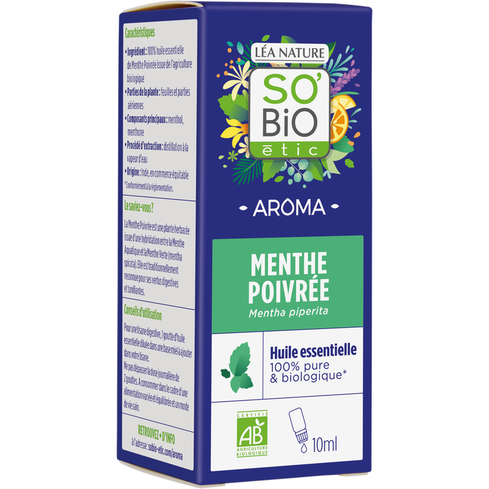 Boho Cosmetics Huile Essentielle Menthe Poivrée Bio - SO'BiO étic