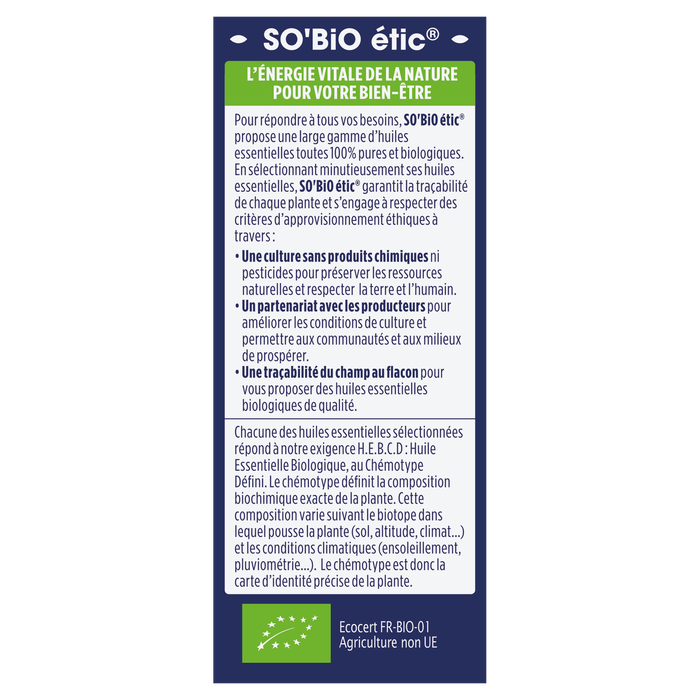 Boho Cosmetics Huile Essentielle Patchouli Bio - SO'BiO étic