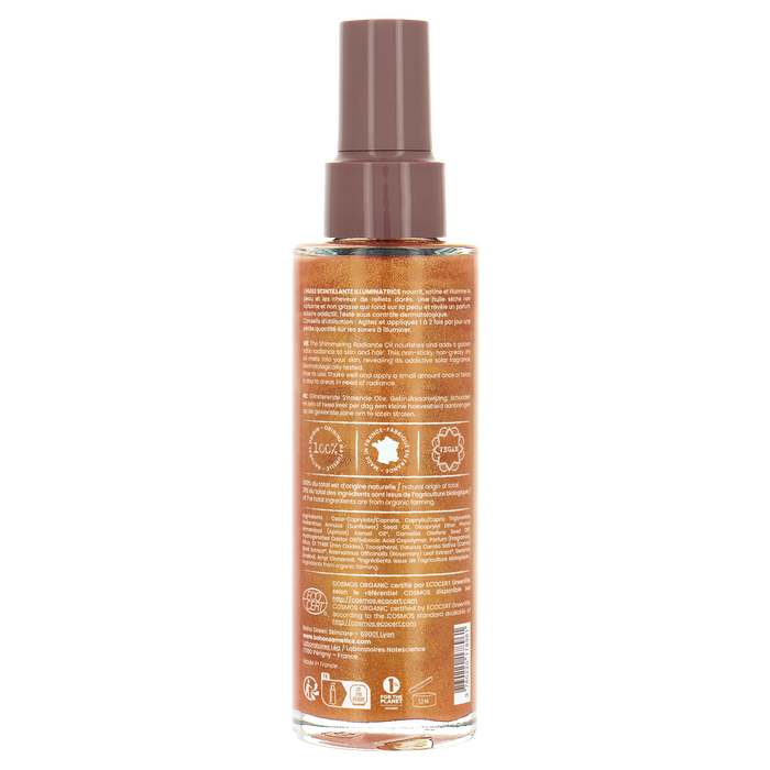Boho Cosmetics Huile Scintillante Illuminatrice Bio Gold Boho Green Skincare