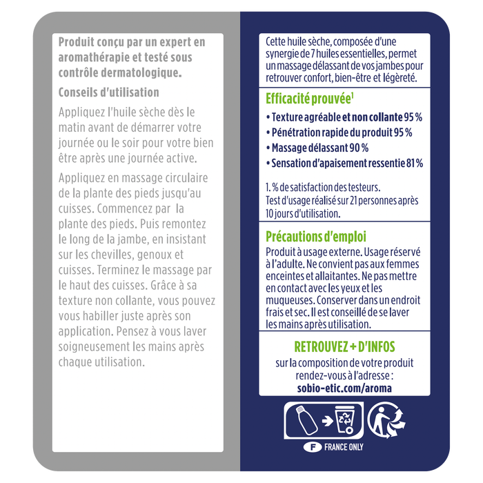 Boho Cosmetics Huile Sèche Jambes Légères - SO'BiO étic