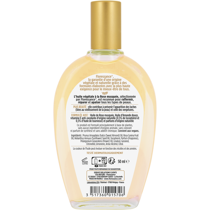Boho Cosmetics Huile Végétale à La Rose Musquée - Floressance