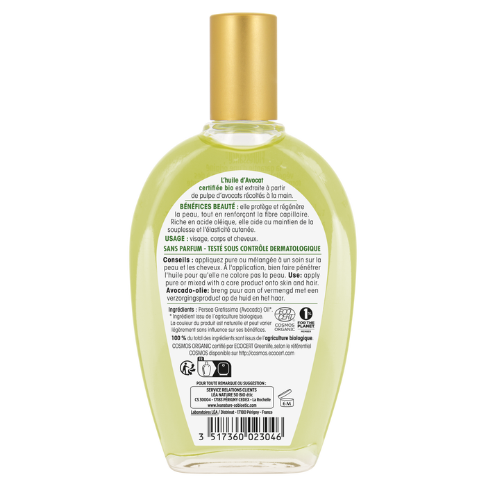 Boho Cosmetics Huile Végétale D'Avocat 100 % Origine Naturelle 50ml - SO'BiO étic