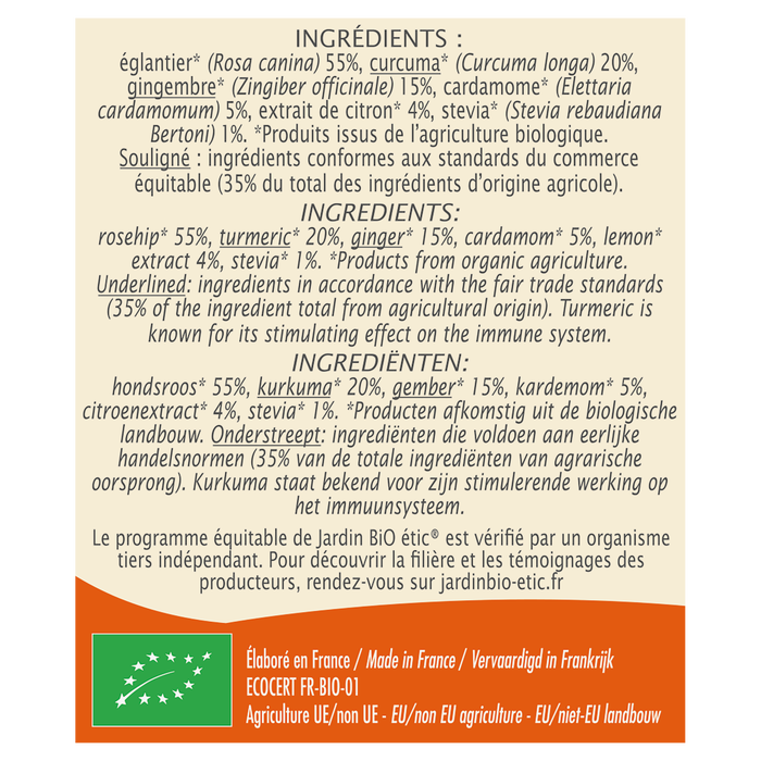 Boho Cosmetics Infusion Défenses Naturelles 20 Sachets - Jardin Bio Étic