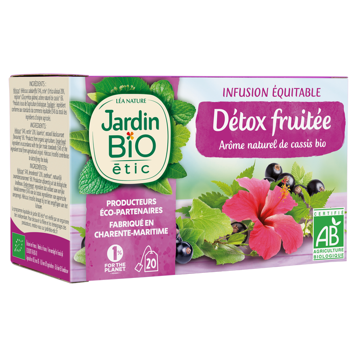 Boho Cosmetics Infusion Détox Fruitée Saveur Cassis - Jardin Bio Étic