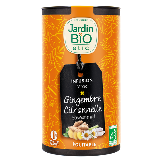 boho cosmetics Infusion Gingembre Citronnelle saveur miel bio - Jardin Bio Étic