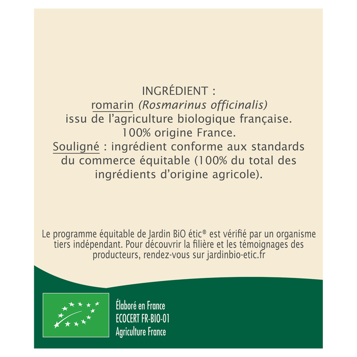 Boho Cosmetics Infusion Romarin Bio - Jardin Bio Étic