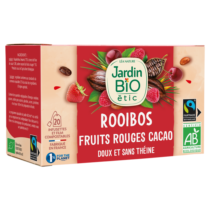 Boho Cosmetics Infusion Rooibos Fruits Rouges Cacao - Jardin BiO étic