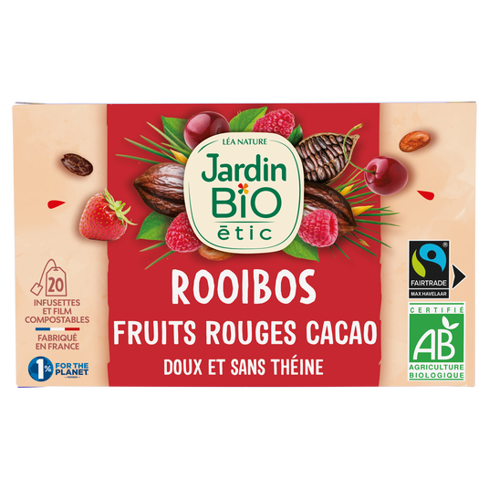 boho cosmetics Infusion Rooibos Fruits Rouges Cacao - Jardin BiO étic