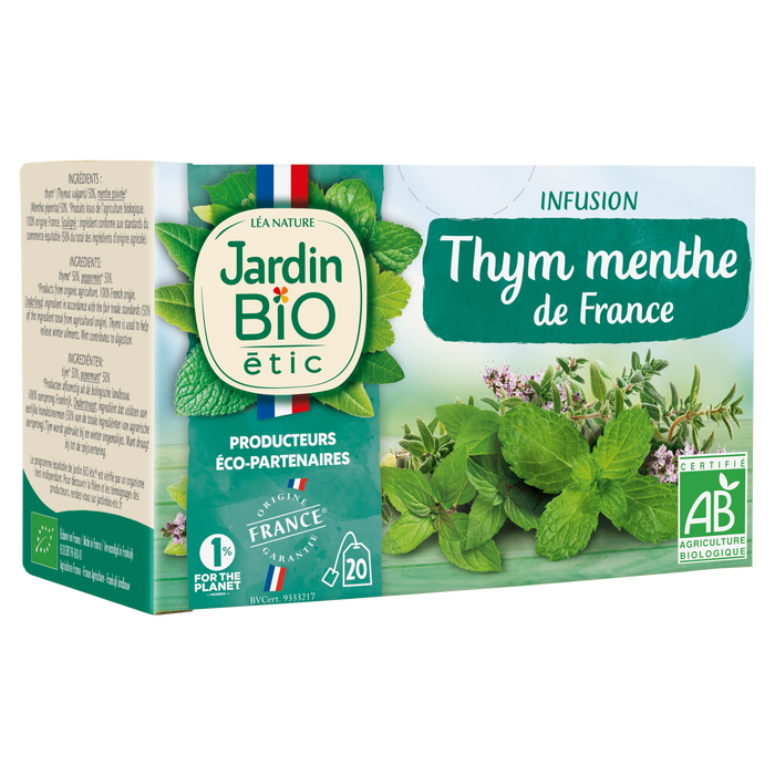 Boho Cosmetics Infusion Thym Menthe Bio Jardin Bio Étic