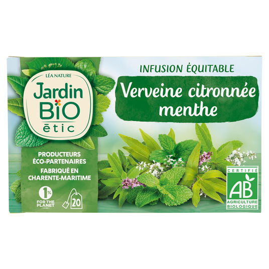 boho cosmetics Infusion verveine citronnée et menthe - Jardin Bio Étic