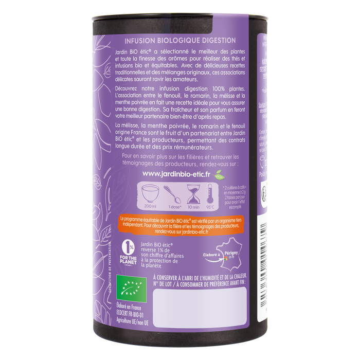 Boho Cosmetics Infusion Vrac Digestion Bio - Jardin Bio Étic