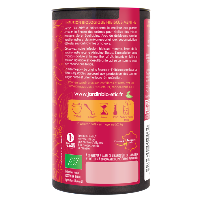 Boho Cosmetics Infusion Vrac Hibiscus Menthe Bio - Jardin Bio Étic
