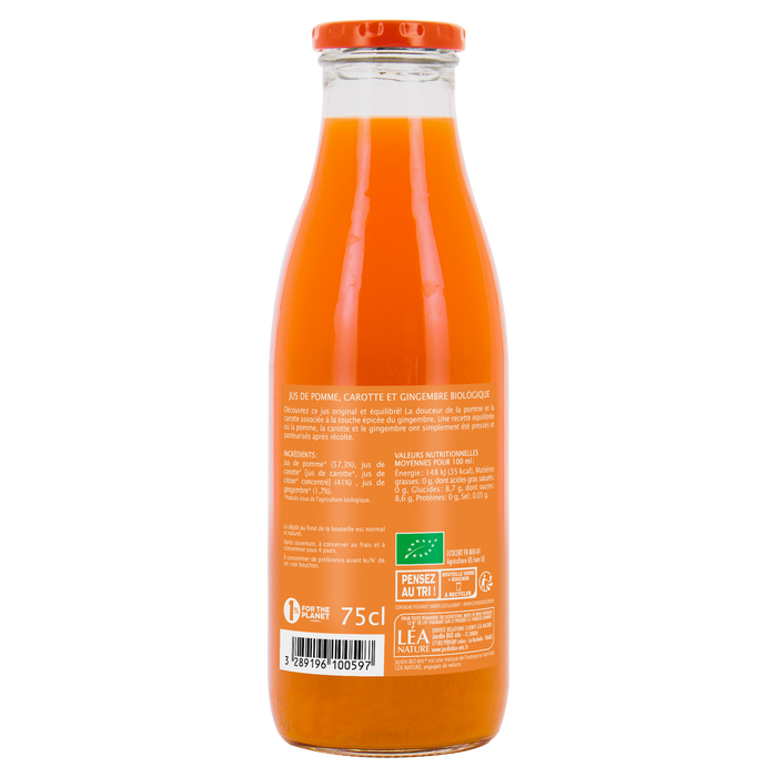 Boho Cosmetics Jus Pomme Carotte Gingembre - Bio - Jardin BiO étic