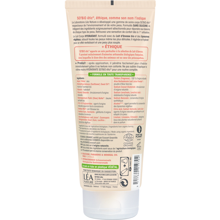 Boho Cosmetics Lait Corps Hydratant - Mon Lait D'Ânesse - LEA NATURE SO BiO étic