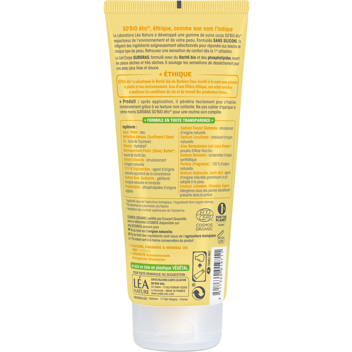 Boho Cosmetics Lait Corps Surgras Karité Bio - LEA NATURE SO BiO étic