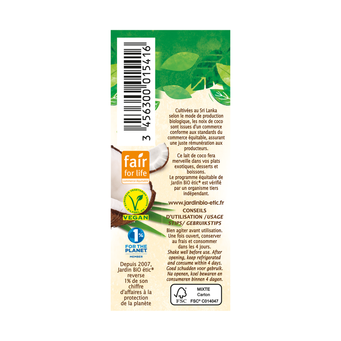 Boho Cosmetics Lait De Coco Fluide 200ml - Jardin BiO étic