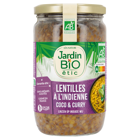 boho cosmetics Lentilles à l'indienne coco & curry - Jardin BiO étic