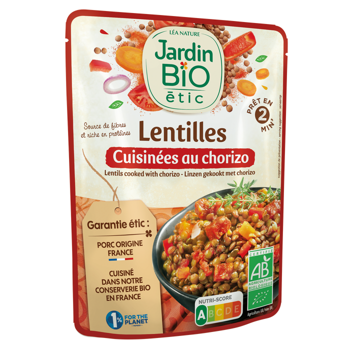 Boho Cosmetics Lentilles Cuisinées Au Chorizo Bio - Jardin BiO étic