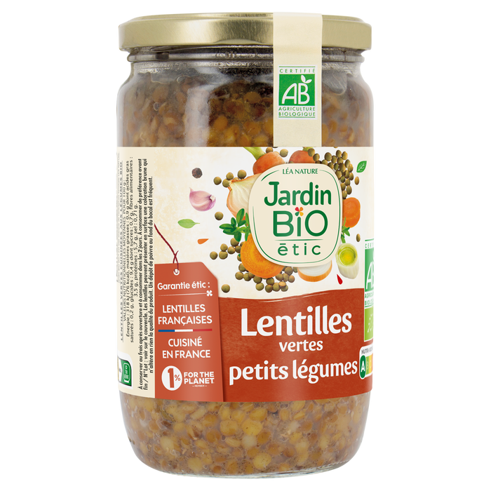 Boho Cosmetics Lentilles Cuisinées Légumes Bio 660 G - Jardin Bio Étic