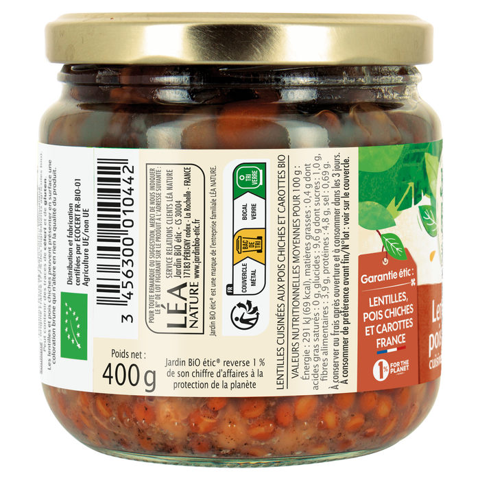 Boho Cosmetics Lentilles Pois Chiches Carottes* Bio - Jardin Bio Étic