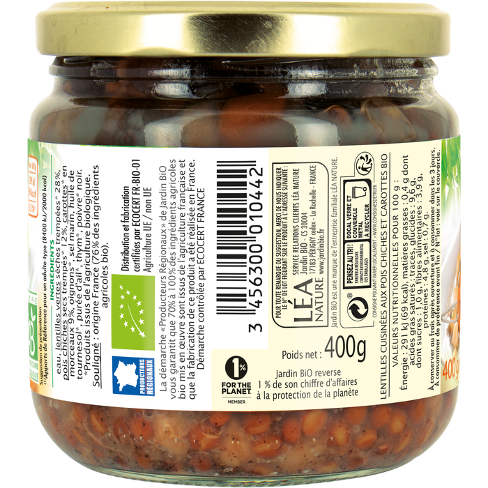 Boho Cosmetics Lentilles Pois Chiches Carottes* Bio - Jardin Bio Étic