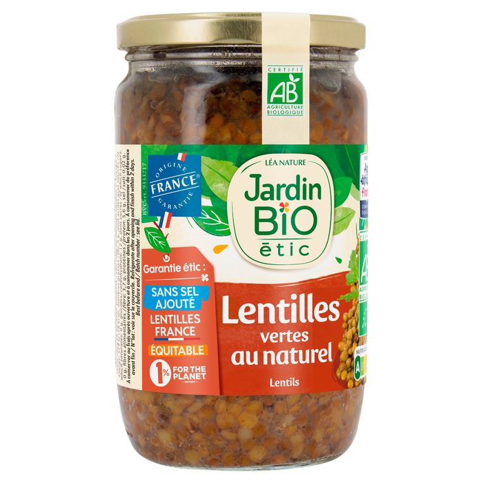 Boho Cosmetics Lentilles Vertes Au Naturel Sans Sel Ajouté 660g - Jardin BiO étic