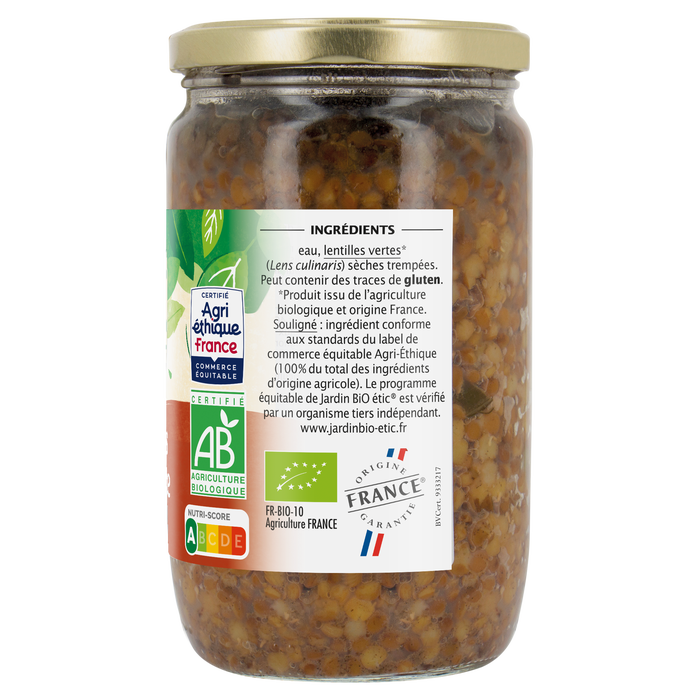 Boho Cosmetics Lentilles Vertes Au Naturel Sans Sel Ajouté 660g - Jardin BiO étic