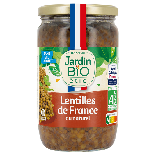 boho cosmetics Lentilles vertes au naturel sans sel ajouté 660g - Jardin BiO étic