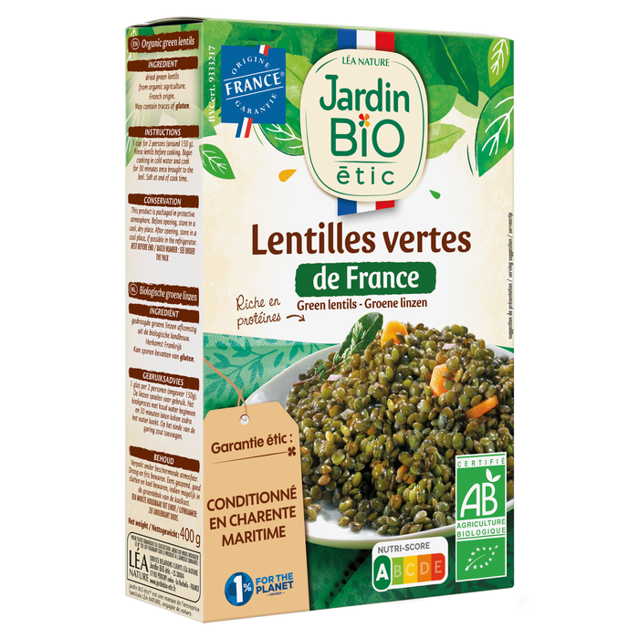 Boho Cosmetics Lentilles Vertes Origine Vendée Bio - Jardin Bio Étic