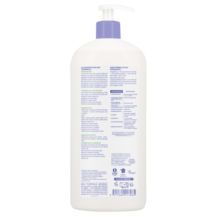 Boho Cosmetics Liniment Doux Oléo-calcaire 1L - Eau Thermale Jonzac