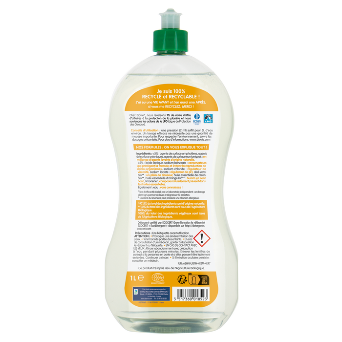 Boho Cosmetics Liquide Vaisselle Aux Huiles Essentielles D'agrumes Grand Format- Biovie
