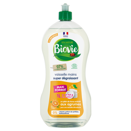 boho cosmetics Liquide vaisselle aux huiles essentielles d'agrumes Grand format- Biovie