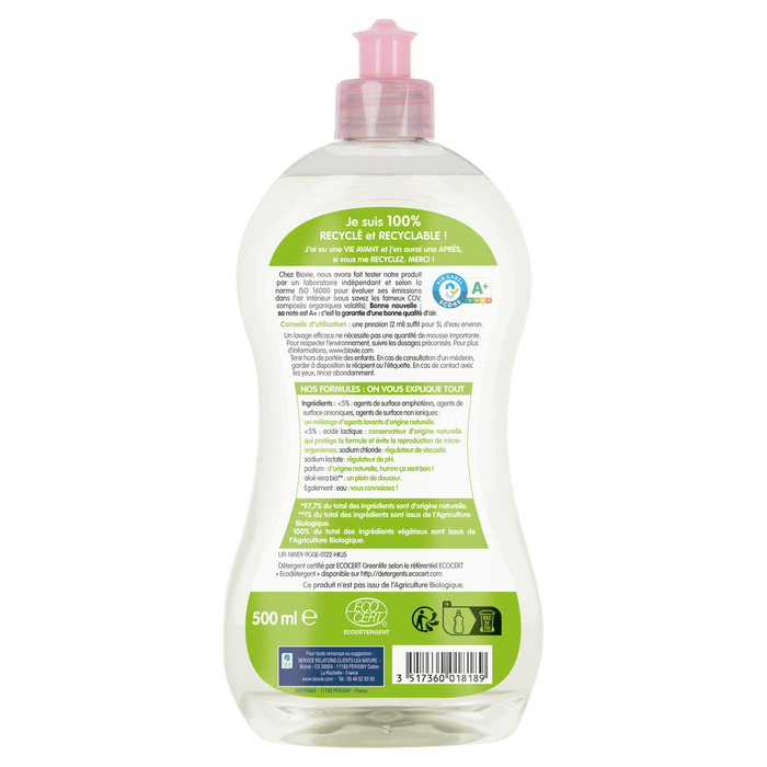 Boho Cosmetics Liquide Vaisselle Et Mains A L'Aloe Vera Bio - Biovie