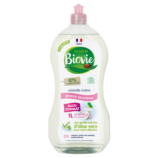 boho cosmetics Liquide vaisselle et mains à l'Aloe Vera bio hypoallergénique - Grand format - Biovie