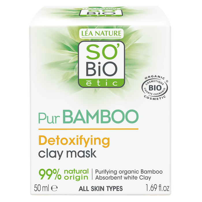 Boho Cosmetics Masque Argile Détoxifiant - Pur Bamboo - SO'BiO étic