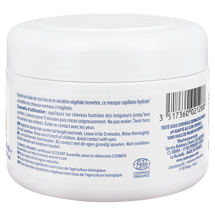 Boho Cosmetics Masque Capillaire Fortifiant Ricin Bio & Kératine Végétale Natessance