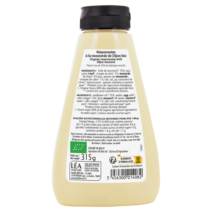 Boho Cosmetics Mayonnaise à La Moutarde De Dijon Bio - Jardin Bio Étic