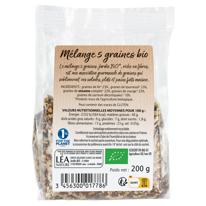 Boho Cosmetics Mélange 5 Graines - Bio - Jardin BiO étic