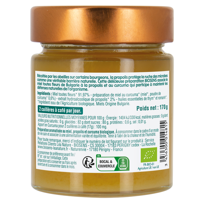 Boho Cosmetics Miel Curcuma Propolis Immunité - Biosens
