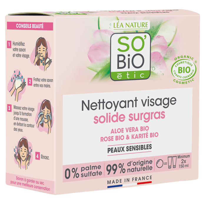 Boho Cosmetics Nettoyant Visage Solide Surgras - SO'BiO étic