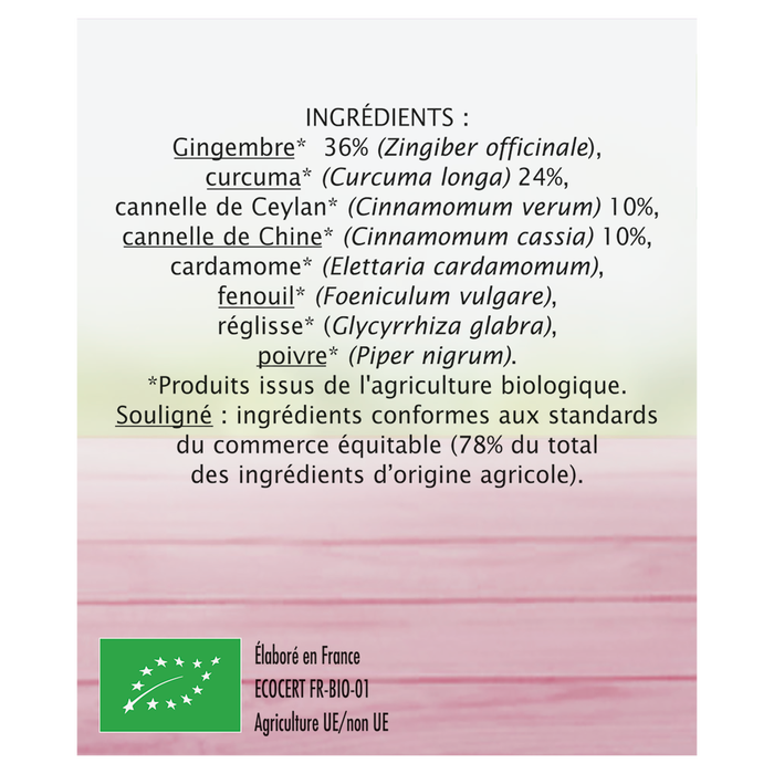 Boho Cosmetics Original Tea Chaï Curcuma - Jardin Bio Étic