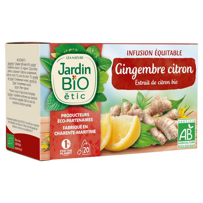 Boho Cosmetics Original Tea Gingembre Et Citron - Jardin Bio Étic
