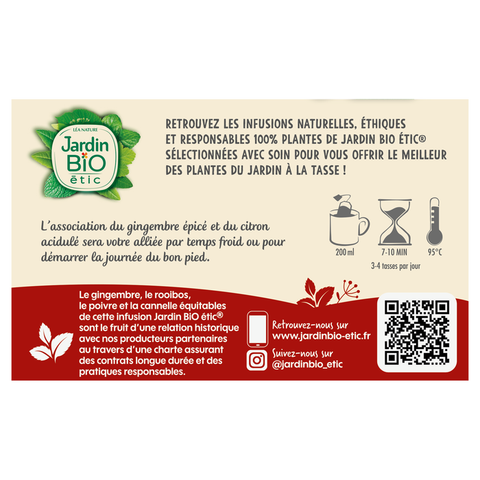 Boho Cosmetics Original Tea Gingembre Et Citron - Jardin Bio Étic