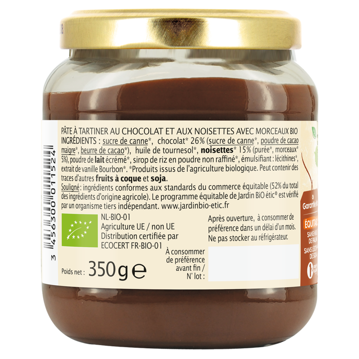 Boho Cosmetics Pâte à Tartiner Chocolat 15% Noisette Crunchy - Jardin Bio Étic