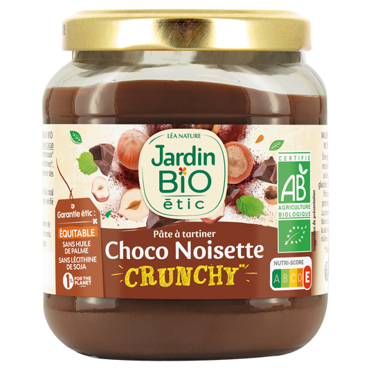 boho cosmetics Pâte à tartiner Chocolat 15% Noisette crunchy - Jardin Bio Étic