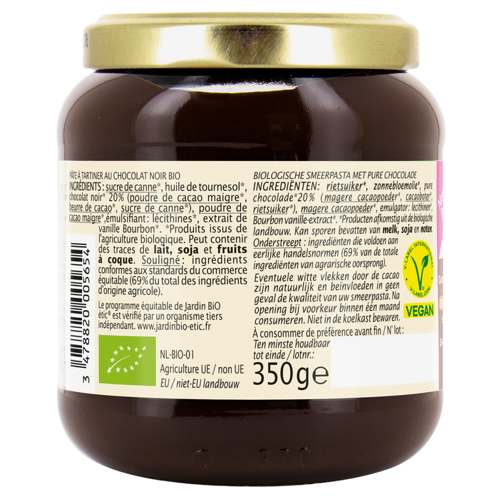 Boho Cosmetics Pâte à Tartiner Chocolat Noir - Jardin Bio Étic