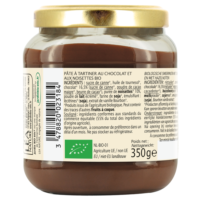 Boho Cosmetics Pâte à Tartiner Chocolat Noisette Bio - Jardin Bio Étic